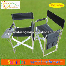 Folding director's chair for indoor and outdoor leisure